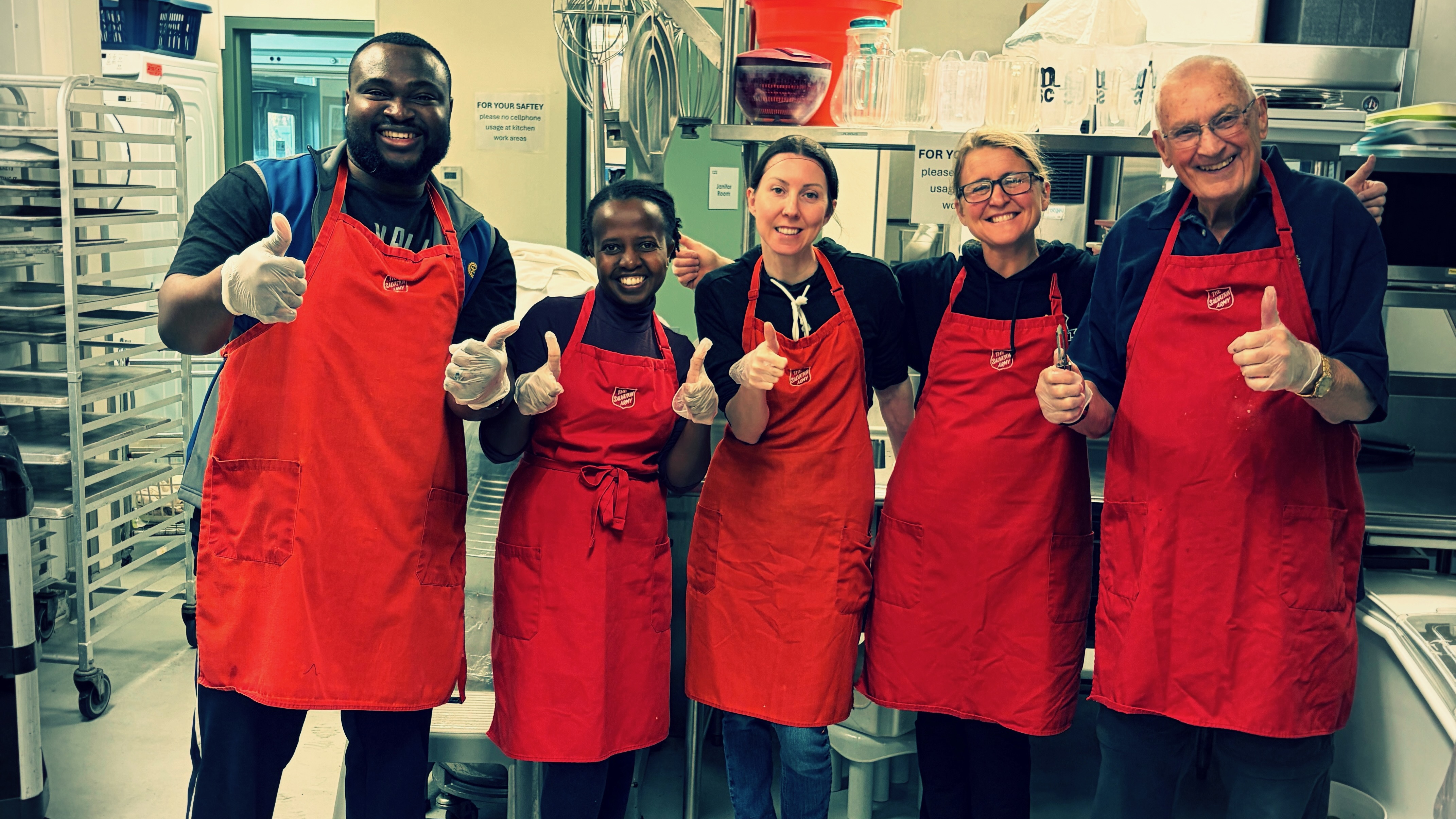 Jami volunteering with the Salvation Army