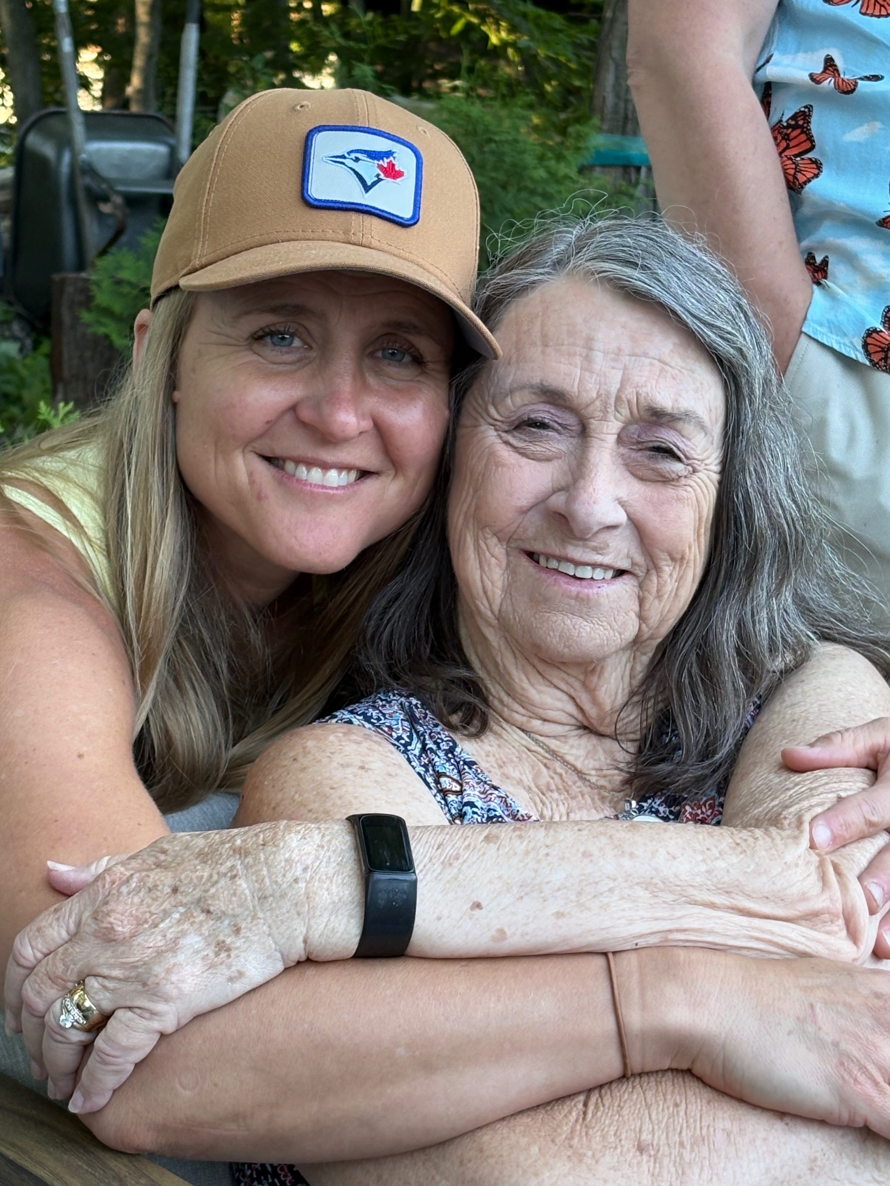 Jami with a relative.